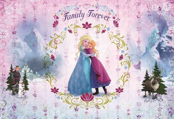 8-479 Komar Frozen Family Forever Elsalı Çocuk Odası Duvar Kağıdı - 0