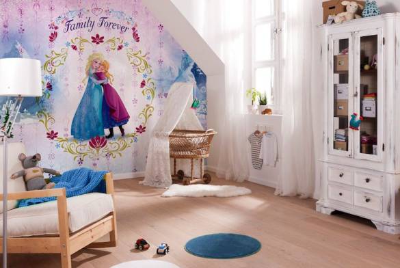 8-479 Komar Frozen Family Forever Elsalı Çocuk Odası Duvar Kağıdı - 1