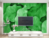 Yeşil Yaprak Desenli 3D Duvar Kağıdı - Thumbnail (1)