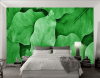 Yeşil Yaprak Desenli 3D Duvar Kağıdı - Thumbnail (2)