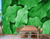 Yeşil Yaprak Desenli 3D Duvar Kağıdı - Thumbnail (4)