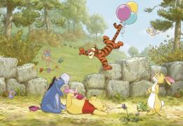 8-460 Komar Winnie Pooh Ballooning Çocuk Odası Duvar Kağıdı