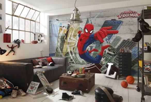 8-467 Komar Spider Man Concrete Çocuk Odası Duvar Kağıdı - 1