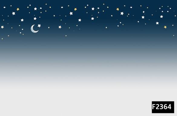 Ay yıldız gökyüzü çocuk odası duvar kağıdı f2364 - 0