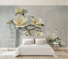 Bonsai Çiçek Desenli 3D Duvar Kağıdı - Thumbnail (1)