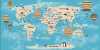 Çocuk odası dünya haritası duvar kağıdı - Thumbnail (18)