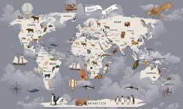 Çocuk odası Dünya Haritası özelleştirilebilir