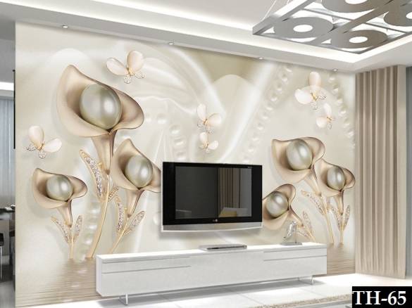 Dekoratif 3D TV Arkası Duvar Kağıdı - 0