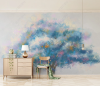 El Boyama Tarzı Ağaç 3D Duvar Kağıdı - Thumbnail (3)