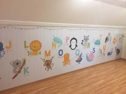 İngilizce harfler çocuk odası duvar kağıdı