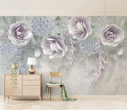 Lavanta Çiçeği 3D Duvar Kağıdı