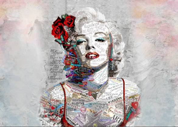 Marilyn Monroe duvar kağıdı özel tasarım - 0