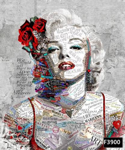 Marilyn monroe pop art 3d duvar kağıdı f3900 - 0