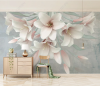 Pembe Zambak Çiçeği 3D Duvar Kağıdı - Thumbnail (1)