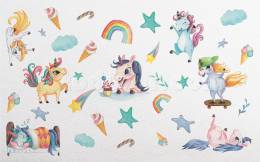 Unicornlar çocuk odası duvar kağıdı